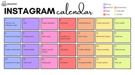 Instagram Calendar